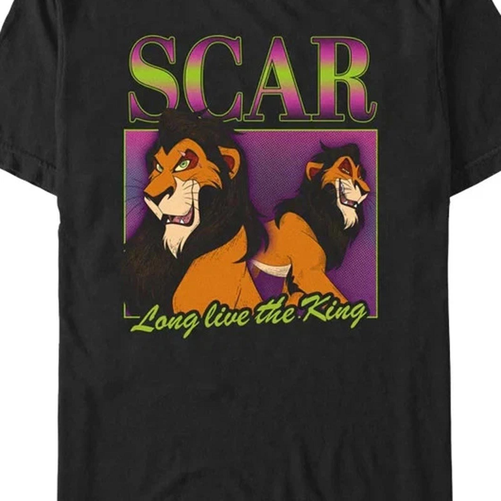 Scar Long Live The King Lion King Graphic Tee Mens Vintage Cotton T-Shirt S разноцветный