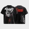 Berserk Guts T Shirt Gothic Y2k Vintage Washed Oversized T-shirt For Men's Clothing Summer Short Sleeve Pure Cotton Tees Tops