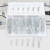 150 Pcs Carbon High Strength Steel R Type Wave Card Hairpin Latch Bolt Cotter Pin