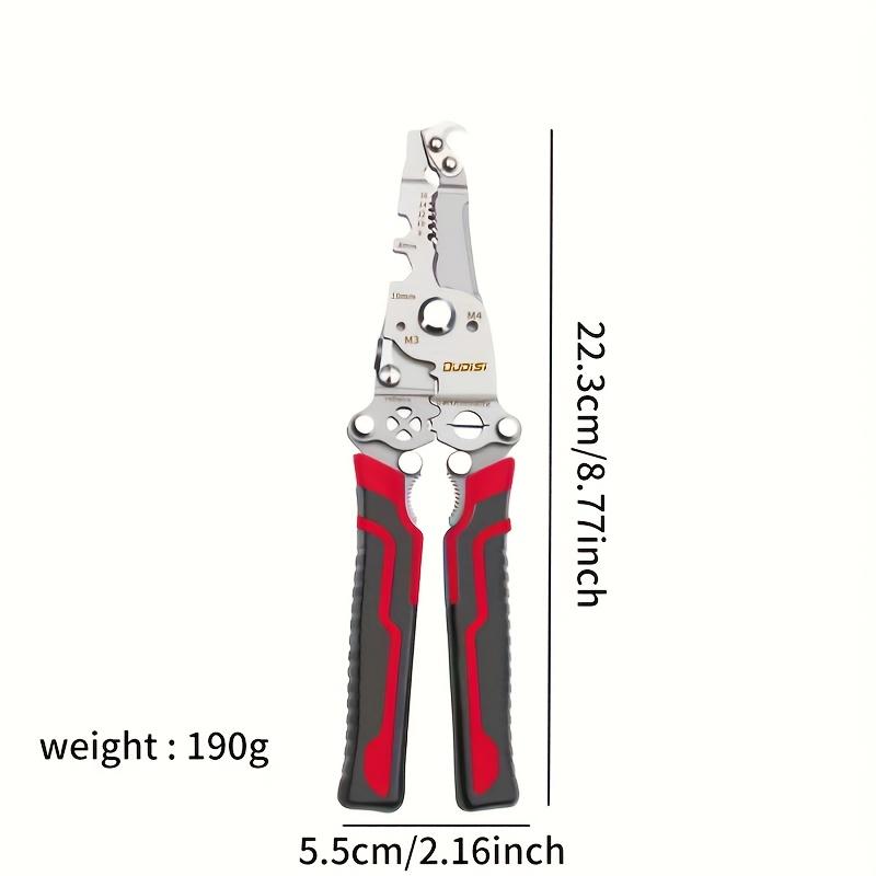 

Multi-function wire stripper: strips, cuts, crimps,winds wires & screws bolts.Compact,non-slip grip.Perfect for electrical jobs. красный