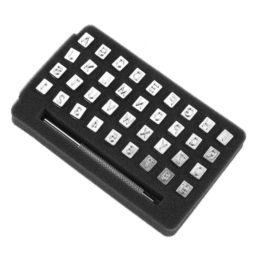 36Pcs Steel Letter Number Leather Stamper Punching Tool for   Leather Craft Printing 3mm