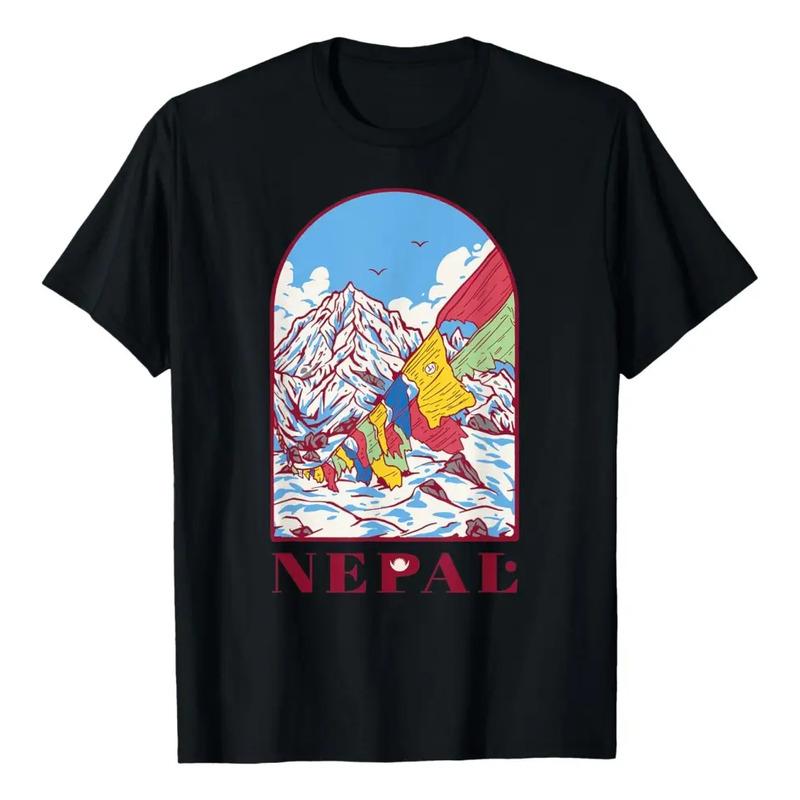 Camiseta Nepal Escalando O Himalaia E O Monte Everest S