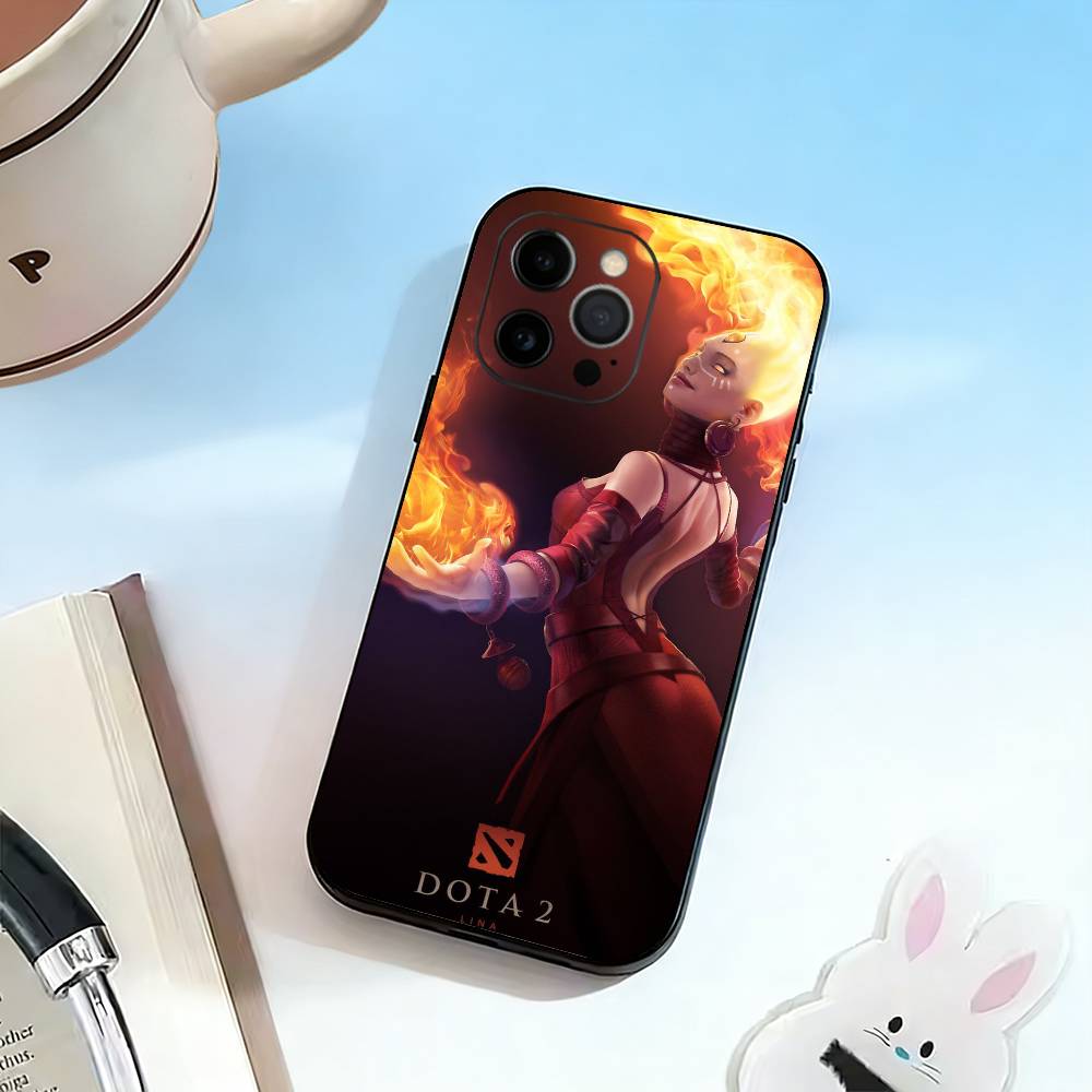 Games D-Dota 2  Phone Case For iPhone 17,16,15,14,13,12,11 Plus,Pro Max,XS,Soft Silicone Black Cover