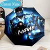 Custom Name Umbrella Dragon's Fiery Kombat Umbrella 8-Frame for Travel, Camping, Casual Lightweight Portable, Essential for Family Gifts