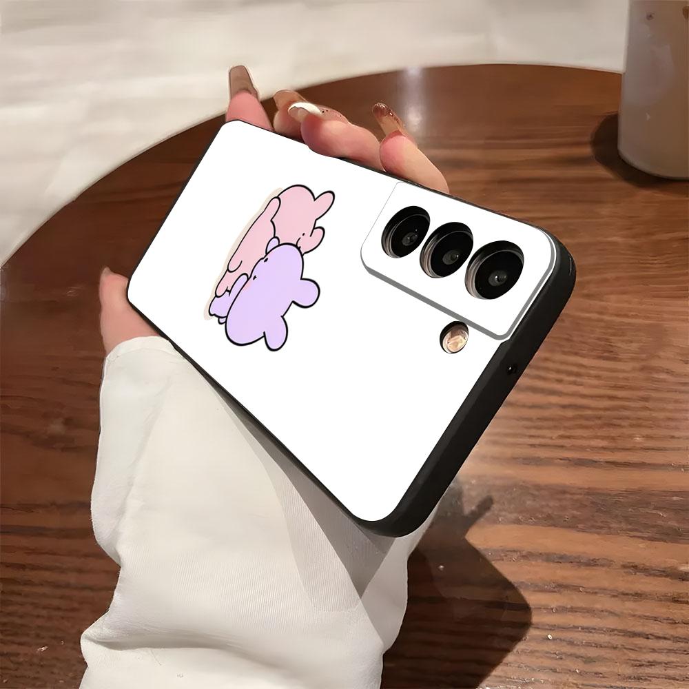 

Cute A-Asamimichan Phone Case For Samsung S26 S25 S24 FE S23 S22 S21 Plus S20 Ultra Note20Ultra Black Soft Shell Galaxy S24