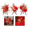 2025 Spring Festival Flowers Desktop Ornament Handmade Artificial Red Berries Housewarming Gift for Home Office Decor Versatile