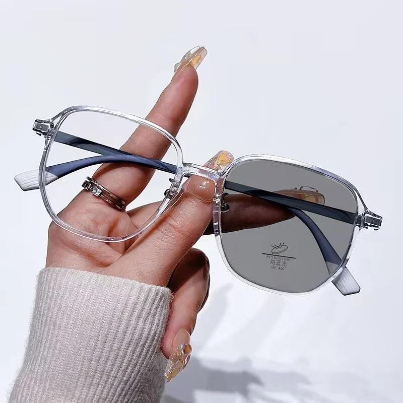 

Фотохромные очки с диоптриями, меняющие цвет солнцезащитные очки для улицы, женские интеллектуальные модные очки для близорукости, новые модные очки -3.5