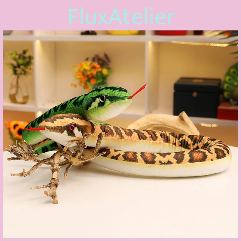 Realistic Large Snake Plush Toy For Kids Soft And Cuddly 120cm Pp Cotton Stuffed Animal