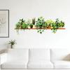 Green Potted Plant Ivy Wall Decal Realistic Vivid Pattern Self Adhesive Decorative For Bedroom Living Room Home Decoration