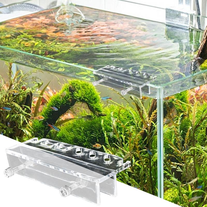Fish Tank Tool Organizer Aquarium Tweezers Organizer Rack Acrylic Water Plants Grass Maintenance Tool Holder Aquarium Rack