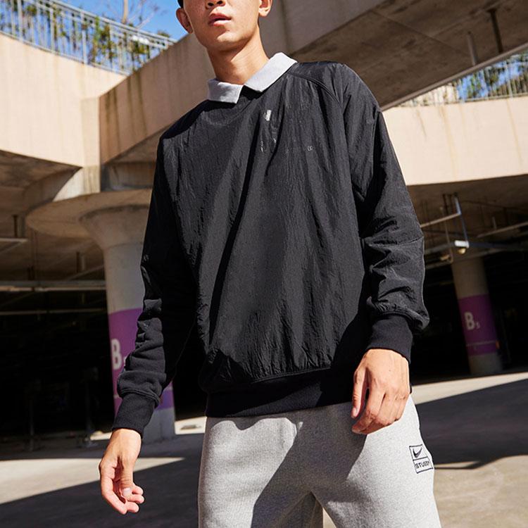 Nike French Terry Crew Neck Pullover Sweatshirt Men Sweatshirt Black DD5938-010