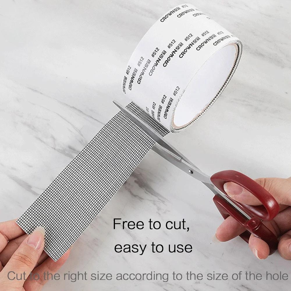 1PC 5*200cmWindow Screen Repair Tape Self Adhesive Mesh Tape Net Door Fix Patch Anti Insect Mosquito Mesh Broken Holes Repairing