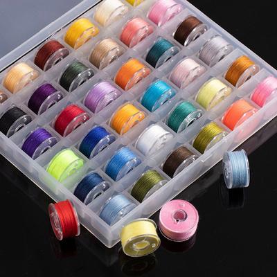 25/36Pcs Multicolor Sewing Machine Bobbin Box Replacement with Sewing Thread Sewing Machine Spools DIY Sewing Thread Set