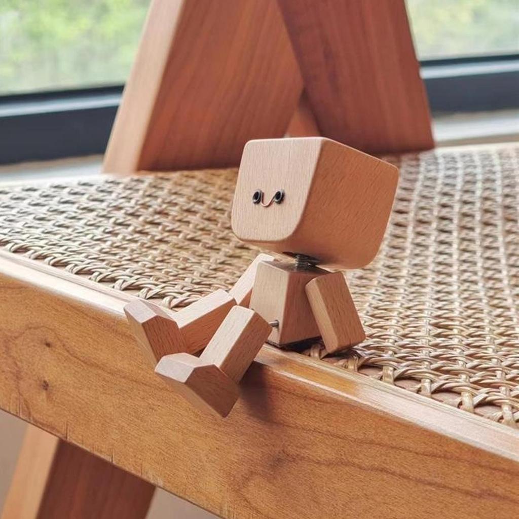 Car Ornaments For Dashboard Shaking Feet Wooden Doll With Magnetic Base 12 Changeable Expression Cute Accessories Auto Interior