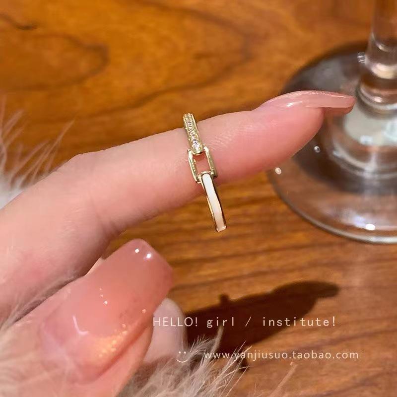 Bague ouverte polyvalente style coréen: Tempérament Élégant, Design de Personnalité Simple pour Femmes et Couples