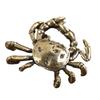 Solid Brass Crab Ornament: Retro Fortune Tea Pet for Home or Office Decor