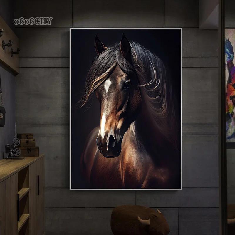 Animal Horse Beautiful Posters and Prints Abstract Canvas Painting Horse Wall Art Pictures for Home Living Room Decoration