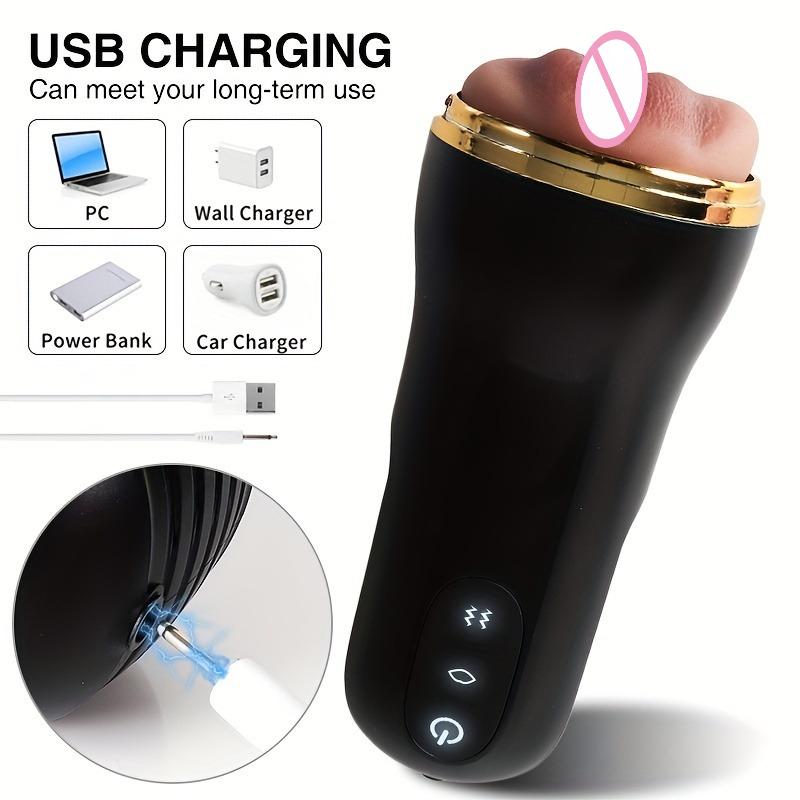 3D Realistic Textured Vaginal Masturbator Vacuum Sucking Penis Pump Penis Trainer  Automatic Male Blowjob Adult Sex Toys for Men