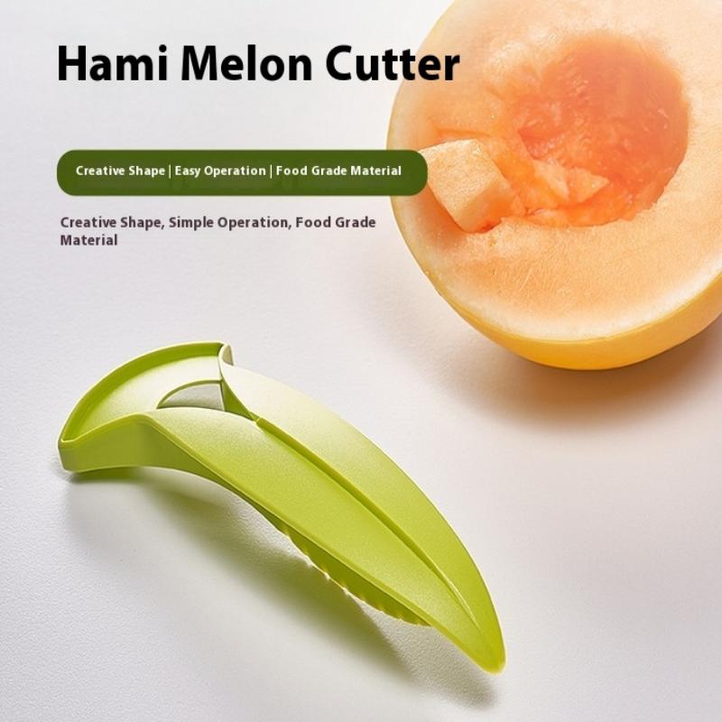Easy Clean Melon Cutter Melon Prep Tool Melon Cube Cutter Cutting Tool Set Quick Easy Fruit Slicing For Cantaloupe
