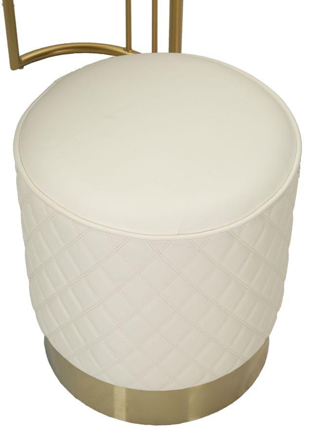 Betttisch Sharon Weiß Mit Hocker Cm 120X40X75 (Hockergröße Ø36X39)