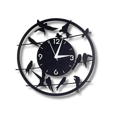 Wall Clock for Home,Office,Living Room,Bedroom,Kids Room & Kitchen | Big Size Stylish Latest Home Decor| (33 X 33 CM) | Black Color (Battery Included)