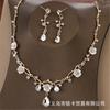 Fashion Accessory Chain Set - Alloy Necklace And Earrings Set - Wedding Jewelry Set For Brides