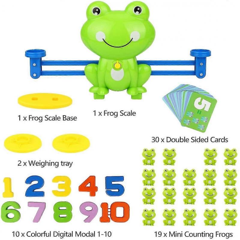 Cool Math Game, Frog Balance Counting Toys For Boys & Girls Educational Number Toy Fun Children's Gift Learning Age 3+