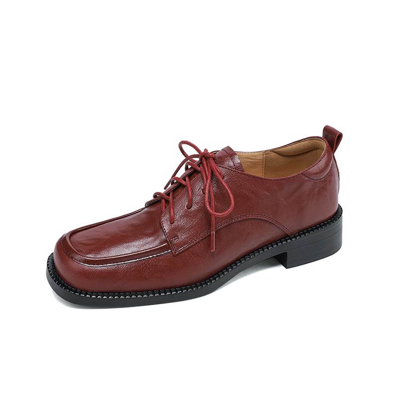 Krazing Pot Sheepskin Round Toe Size 42 Loafers Med Heels Lace Up Size 41 Rome Gladiator Autumn Pumps