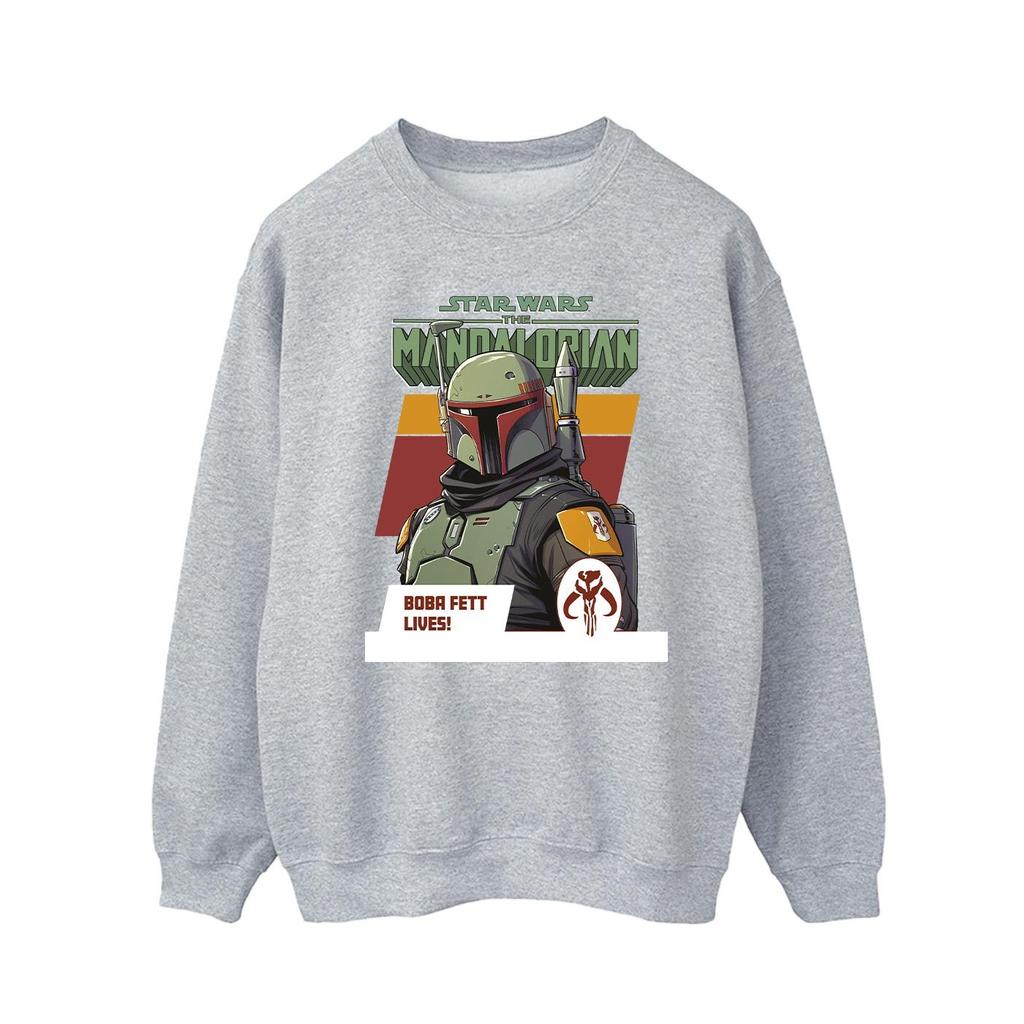 Star Wars Mens The Mandalorian Boba Fett Lives Sweatshirt