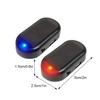 2pcs ABS Anti-theft Warning Lights Easy To Install Solar Power Simulated Car Alarm Fake Alarm Lamp