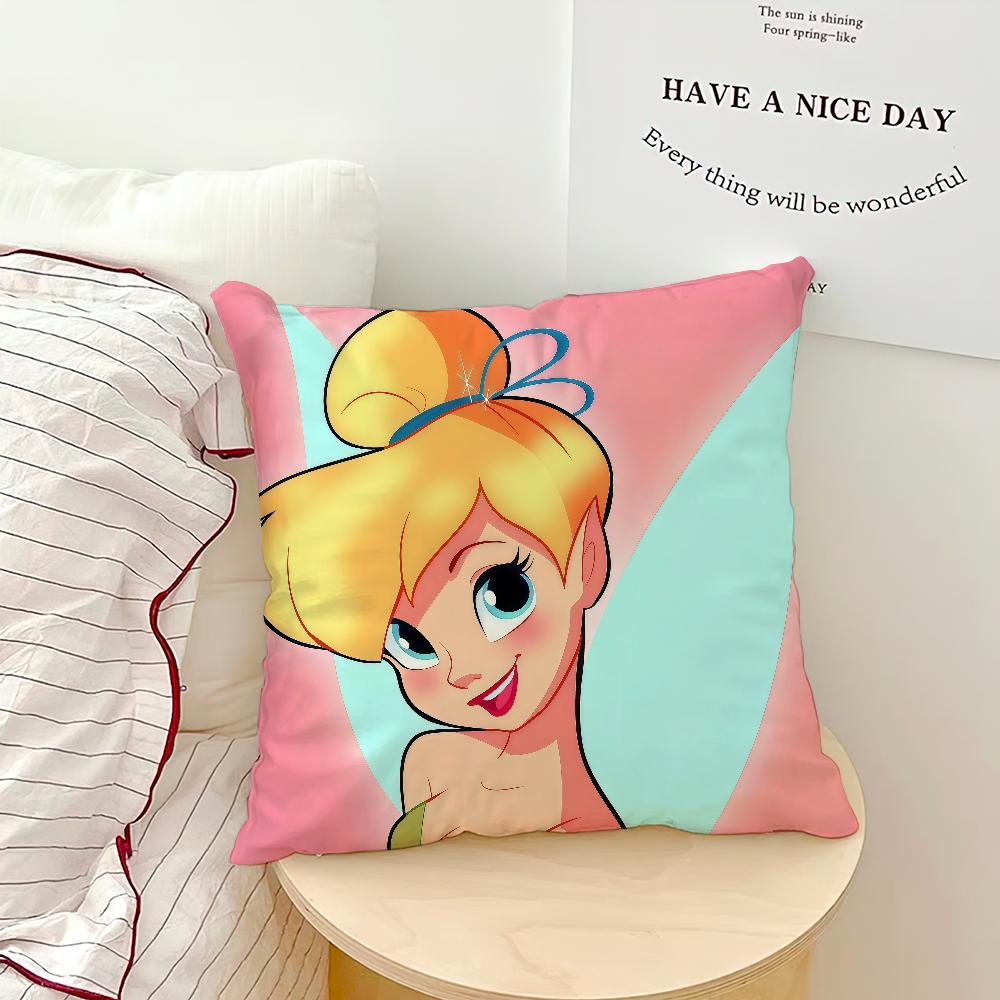 

cartoon movie classic cushion cover soft Pillow Case for t-Tinker Bell Sofa Living Room Home office Decor Protective Covers 12x12Inch
