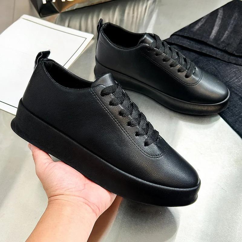 2026 Black Casual Shoes for Men Outdoor Comfortable Men Sneakers Non-slip Walking Shoes Designer Lace-Up Men Sport Shoes