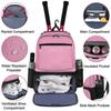 Professional Tennis Backpack Large Capacity Sports Racket Pack Holds 1-2 Tennis Rackets Outdoor Badminton Bag With Shoe Pocket