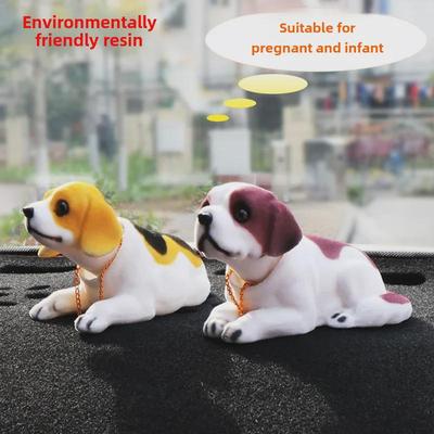 Decorazione Cagnolino Bobblehead in Resina: Simpatico Decorazione Auto Cartone Animato