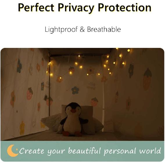 Students Dorm Bunk Bed Curtain Home Privacy Bed Shading Curtain Net Bed Cloth Dustproof Blackout Bed Canopy Bedding Curtain Students Dormitory Tent