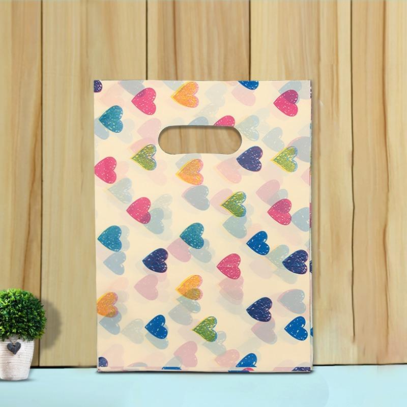 Various Styles Colorful Printed Pattern Accessory Bags Cute Cartoon Plastic Bag T-shirt Socks Facial Mask Cosmetics Magazine Packaging Sack Handbag