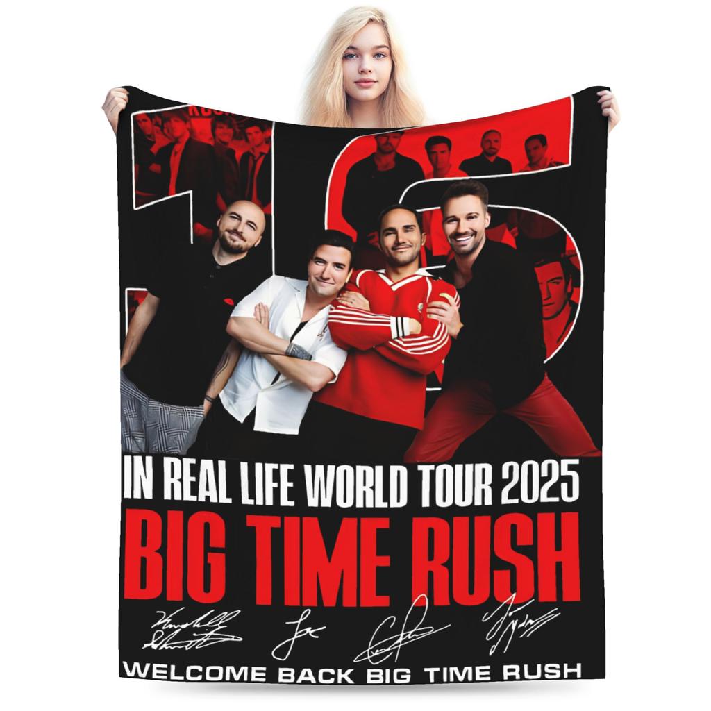 Big Time Rush Band Eras Tour Accessories Blanket Ultra-Soft Flannel Throw Blanket Relax Rug Piece