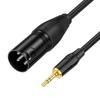 3.5mm TRS Male to 3Pin Auditory Cable For Studio Recording Live Performances Durables PVC Shielded Conductor