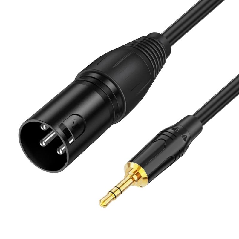 3.5mm TRS Male to 3Pin Auditory Cable For Studio Recording Live Performances Durables PVC Shielded Conductor