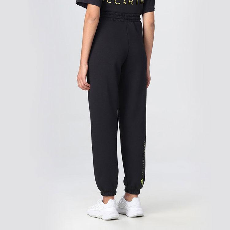 Adidas Alphabet Logo Print Drawstring Jogger Pants Women Bottoms Black IA8628