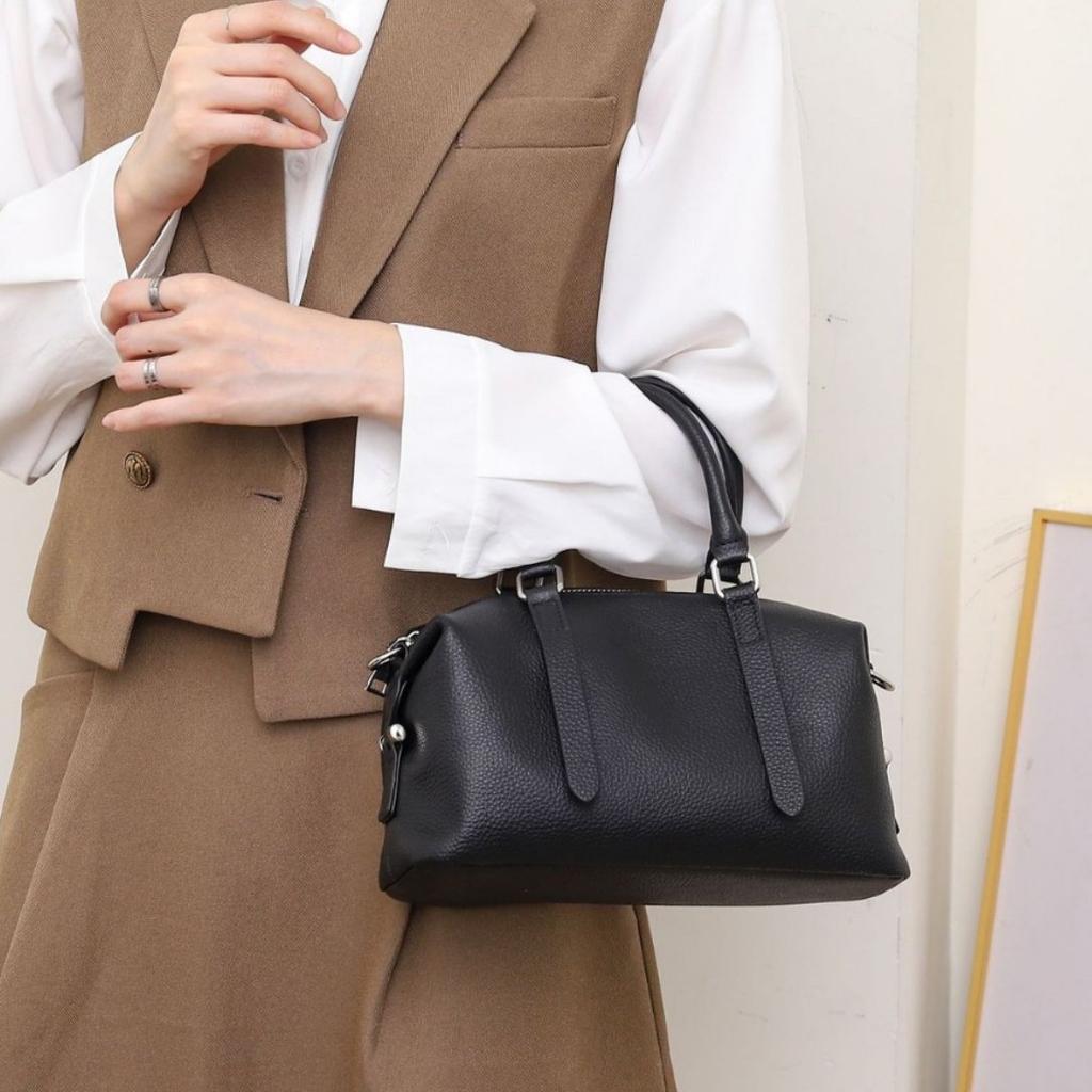 Geantă Piele de Vacă Crossbody Geantă Cross în Formă de Scoică Modă Populară Nișă Femei Monoumar Practică Moale Geantă de Mână