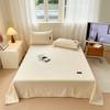 3pcs Solid Color Milk Velvet Bed Sheet Set Autumn Winter Warm Pink Bedding with 2 Pillowcases Soft and Skin-friendly Bed Cover