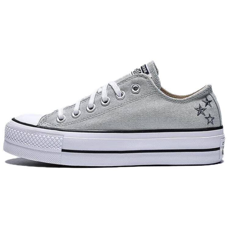 Converse CHUCK TAYLOR SEASONAL Comfortable Versatile Durable Low-top Canvas Shoes for Women Grey