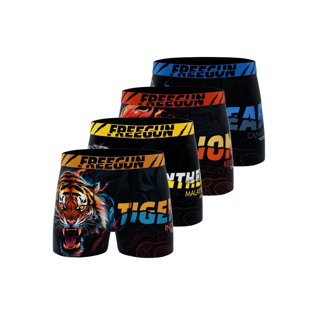 Set of 4 Men's Boxers Wild Animals