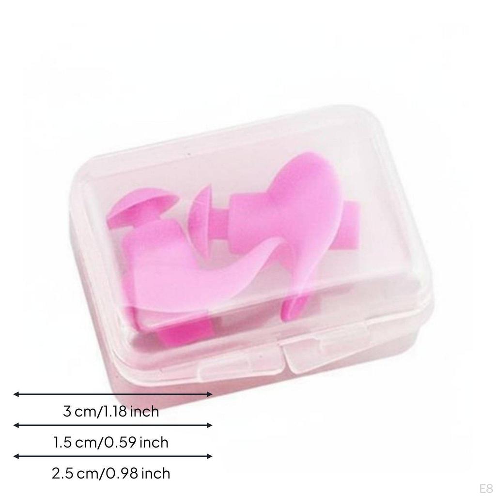 Silicone Swimming Earplugs Comfortable Fit Waterproof Reusable Ear plug
