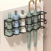 Wall-Mounted Hanging Umbrella Stand & Storage Rack with Hooks