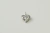 [Dancing stone] Open Heart Silver Top (Sets-8352) White Gold