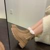Winter New Thick-soled Side Zipper Lamb Wool Snow Boots Thickened Fleece Thick-heeled Thick-soled Martin Boots
