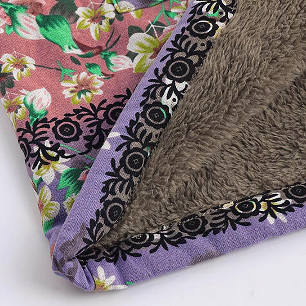 Plus Size Women Hooded Long Sleeve Vintage Ladies Fleece Thick Coats Zipper Coat