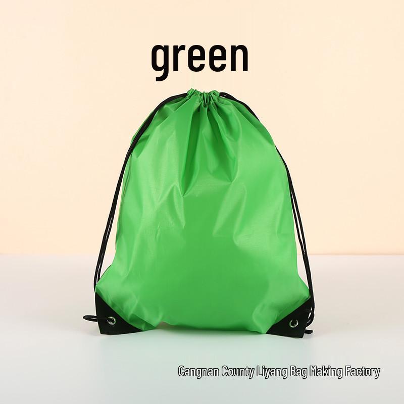 Colorful Polyester Handheld and Shoulder Strap Drawstring Bag for Storage and Sports